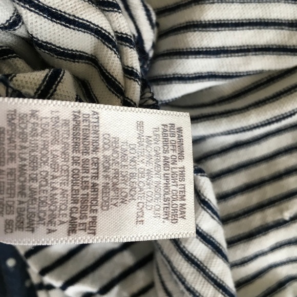 Anthropologie Navy Splendid Striped Cotton Mini Dress Medium - Picture 7 of 9